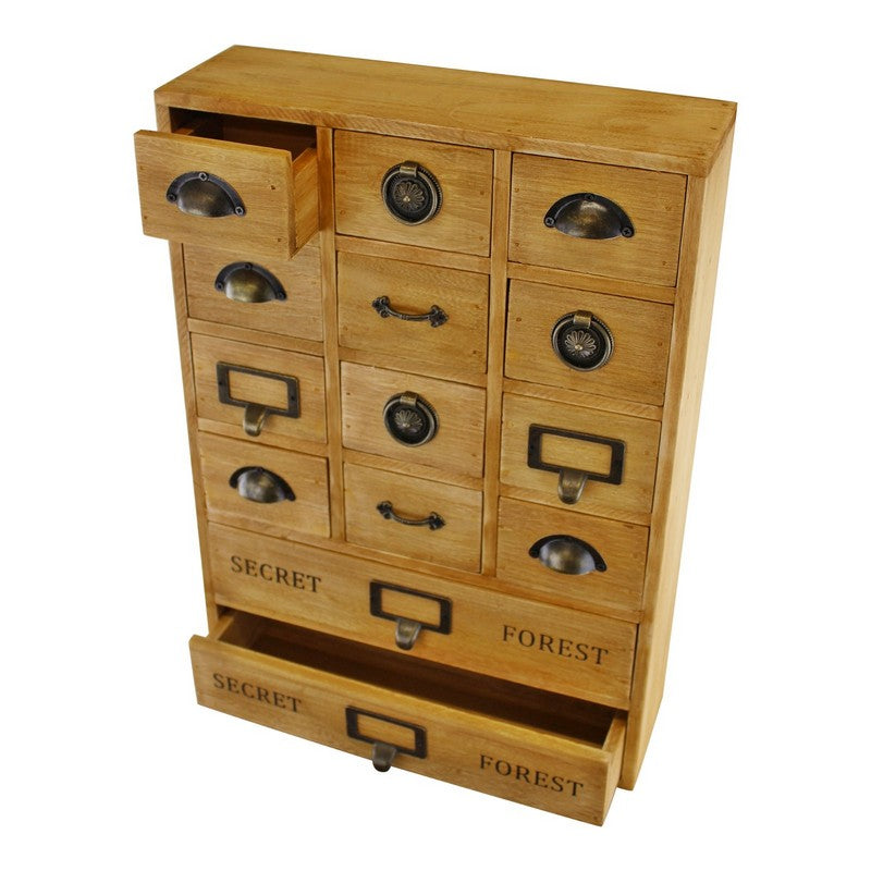 Geko Wood Organiser 14 Drawers 45cm - Natural