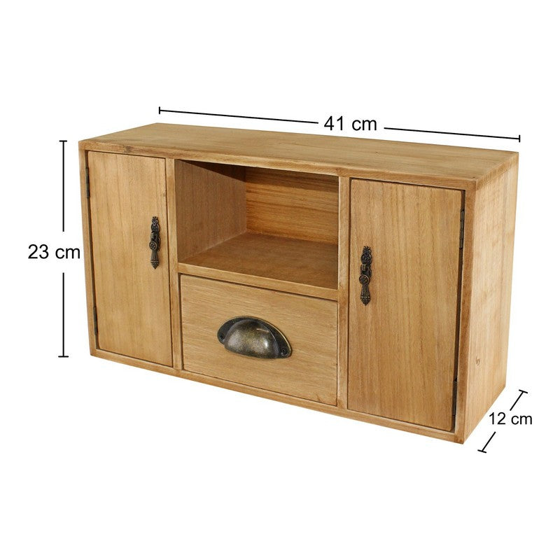 Geko Wood Organiser 1 Drawers 3 Compartments 41cm - Natural