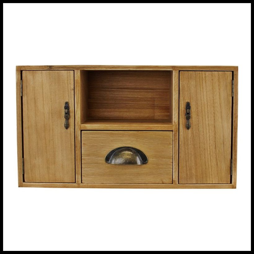 Geko Wood Organiser 1 Drawers 3 Compartments 41cm - Natural