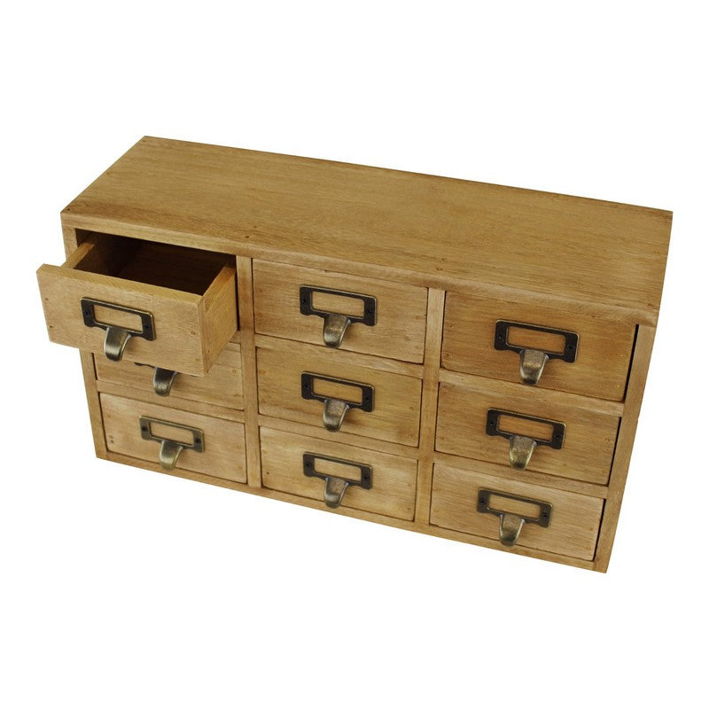 Geko Wood Organiser 9 Drawers 36cm - Natural