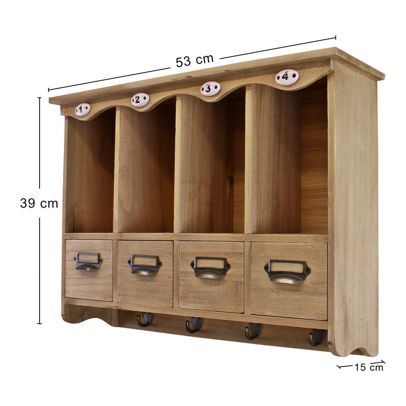 Geko Classic Shelving Unit Wood Natural 2 Shelves