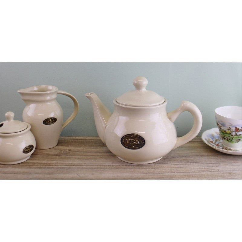 Scarthingwell Country Cottage Teapot Ceramic Cream - 24cm