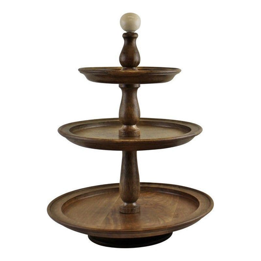 Scarthingwell Country Cottage Cake Stand Wood - 38cm