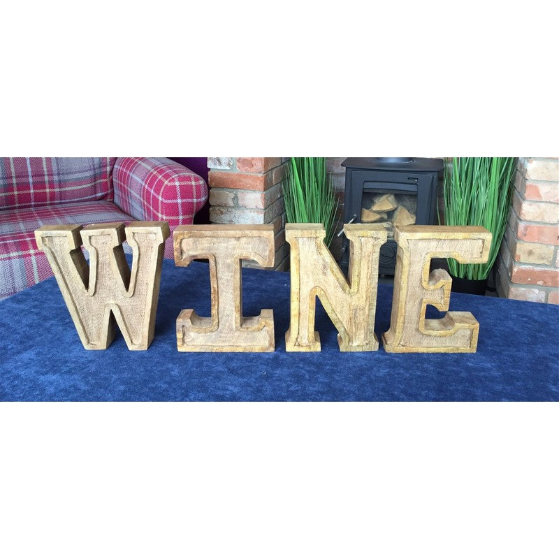 Scarthingwell Wine Letters Wood with Embossed Pattern - 67cm