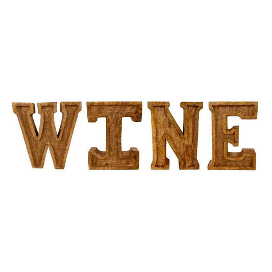 Scarthingwell Wine Letters Wood with Embossed Pattern - 67cm