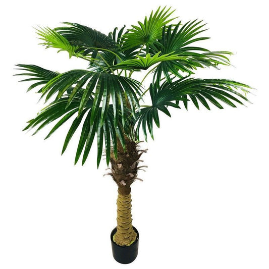 Scarthingwell Fan Palm Tree Artificial Plant Green - 150cm