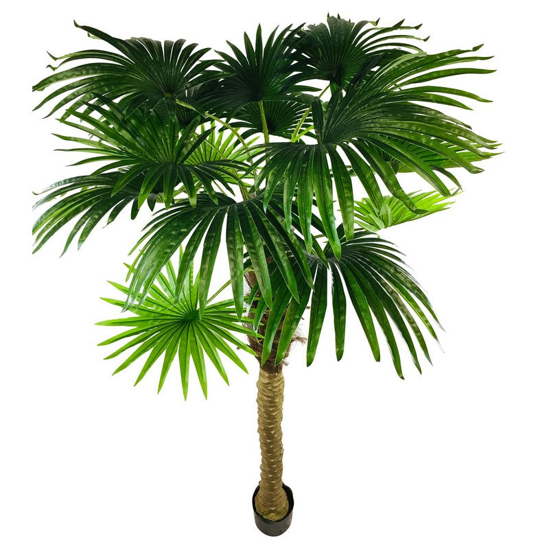 Scarthingwell Fan Palm Tree Artificial Plant Green - 190cm