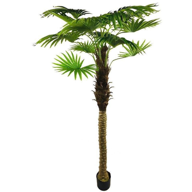 Scarthingwell Fan Palm Tree Artificial Plant Green - 190cm