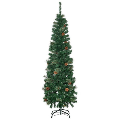 5.5 Foot Tall Pencil Slim Artificial Christmas Tree with Realistic Branches