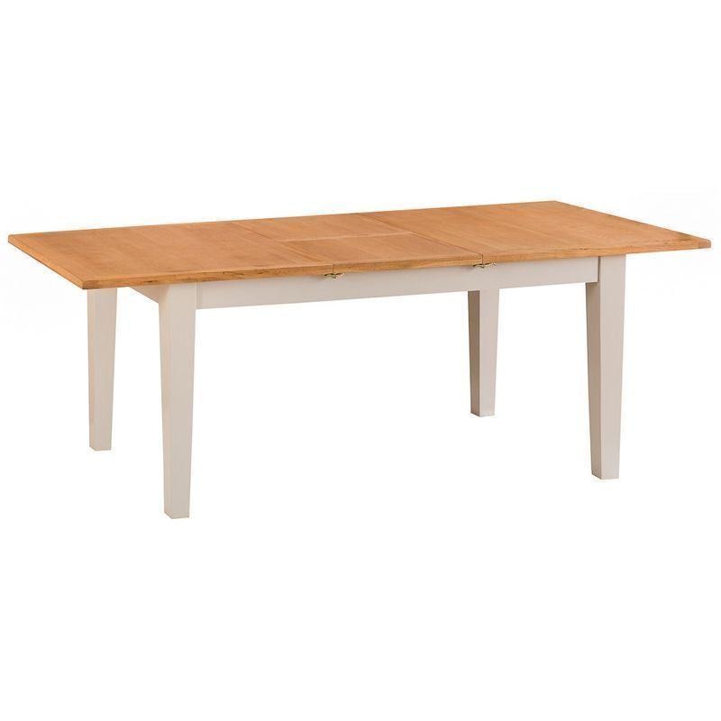 Norfolk Furniture Aurora Mist Extending Dining Table Oak Light Grey 160cm