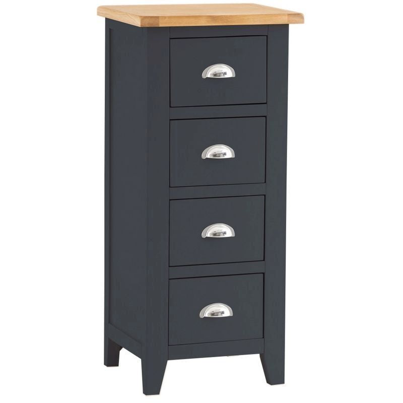 Norfolk Furniture Aurora Midnight Chest of Drawers Oak 4 Drawers