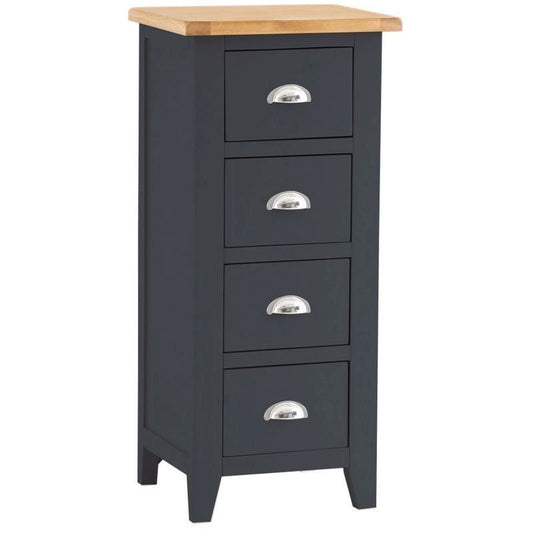 Norfolk Furniture Aurora Midnight Chest of Drawers Oak 4 Drawers