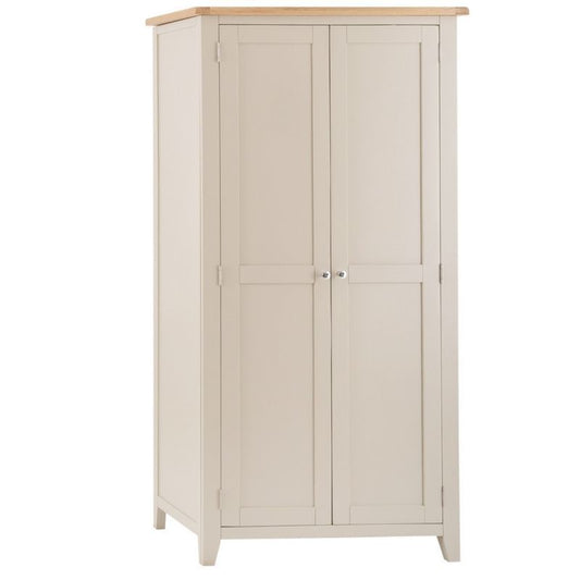 Norfolk Furniture Aurora Mist Tall Wardrobe Oak Light Grey 2 Doors