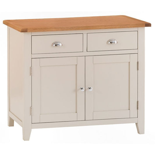 Norfolk Furniture Aurora Mist Sideboard Oak Light Grey 2 Doors 2 Drawers