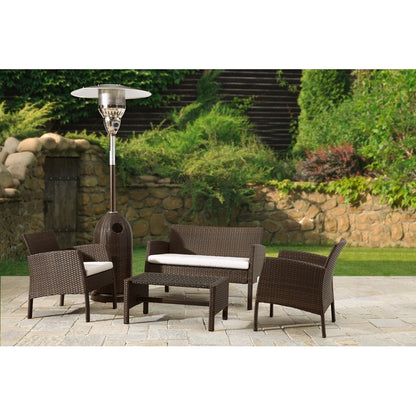 Royalcraft Nevada Rattan Garden Patio Dining Set by Royalcraft - 2 Seats Grey Cushions