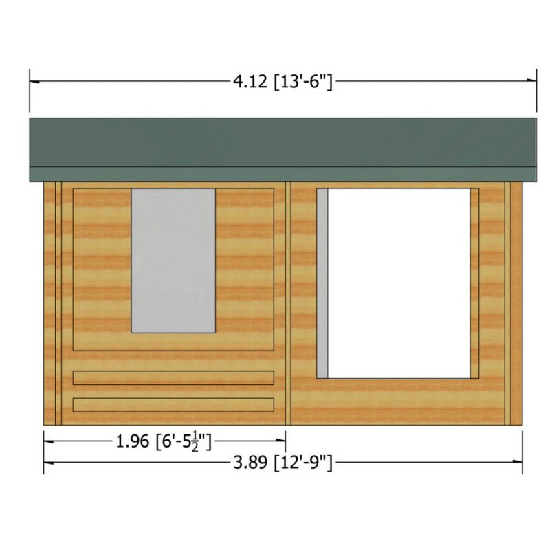 Shire Shire New Forest 19' 4" x 12' 7" Apex Log Cabin - Premium 70mm Cladding Tongue & Groove