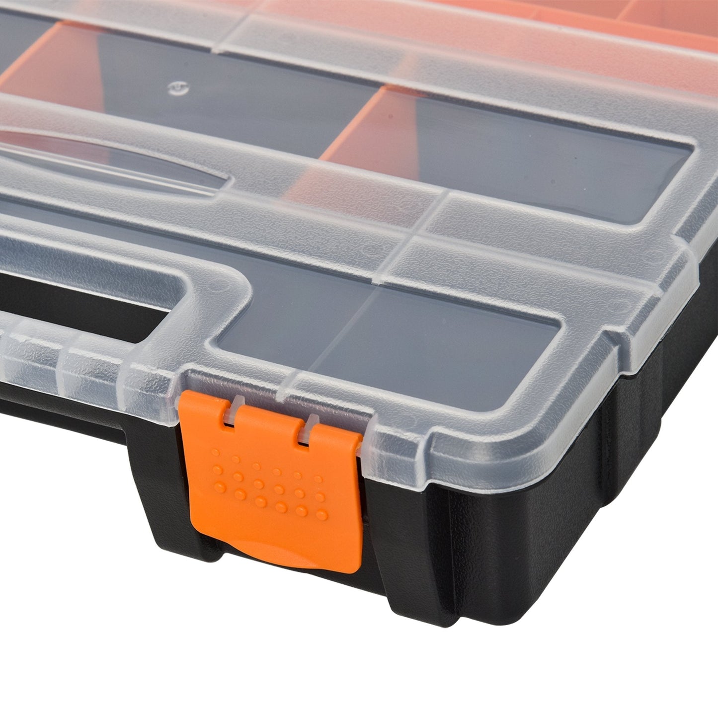 DURHAND PP 4-Pack Size Variety Tool & Hardware Storage Boxes Black/Orange