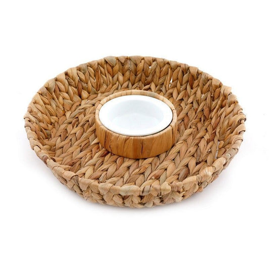 Scarthingwell Dip Dish Ceramic & Raffia - 32cm