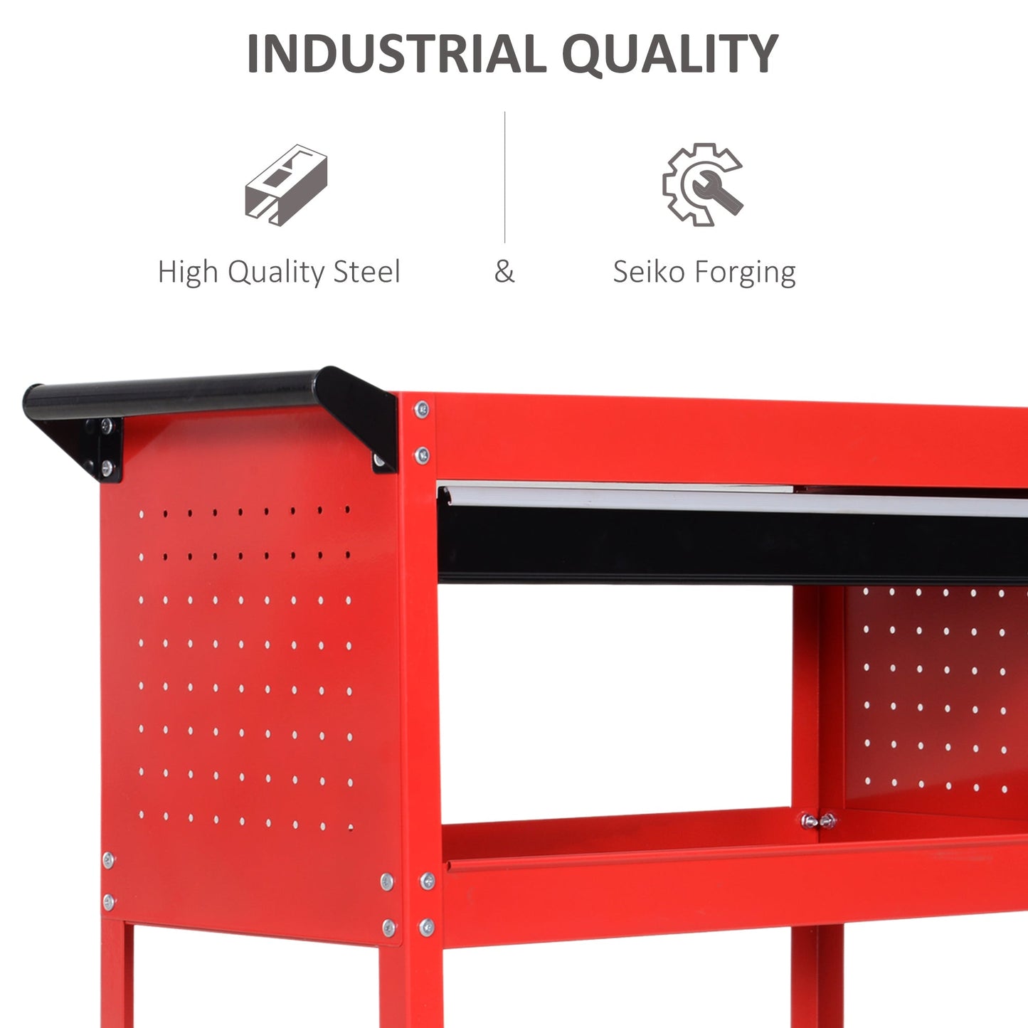 DURHAND 3-Tier Tool Trolley Tool Storage Cart