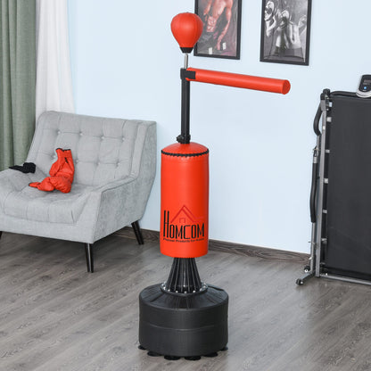 155-205cm 3-IN-1 Freestanding Boxing Punch Bag Stand with Rotating Flexible Arm