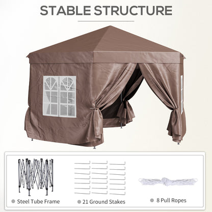 4x4m Hexagonal Pop up Gazebo