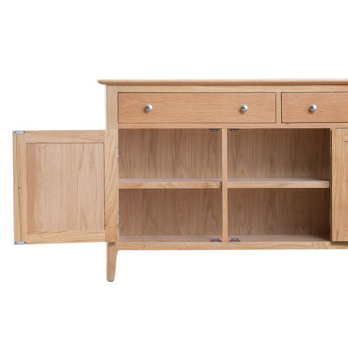 Bayview Sideboard Oak 3 Door 2 Drawer