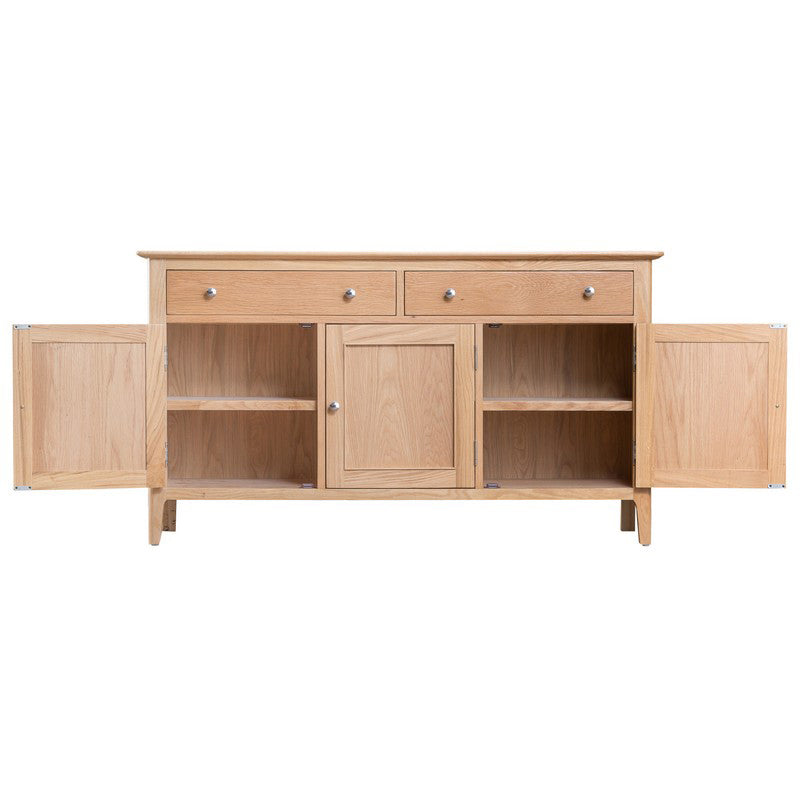 Bayview Sideboard Oak 3 Door 2 Drawer