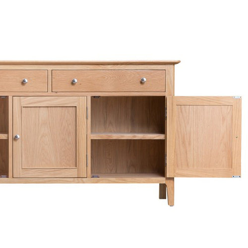 Bayview Sideboard Oak 3 Door 2 Drawer