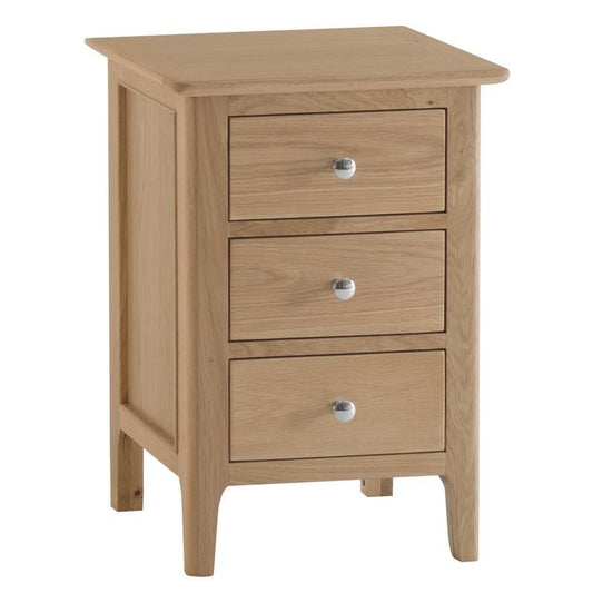 Bayview Bedside Oak 3 Drawers Large