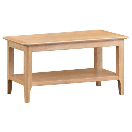 Bayview Coffee Table Oak 1 Shelf