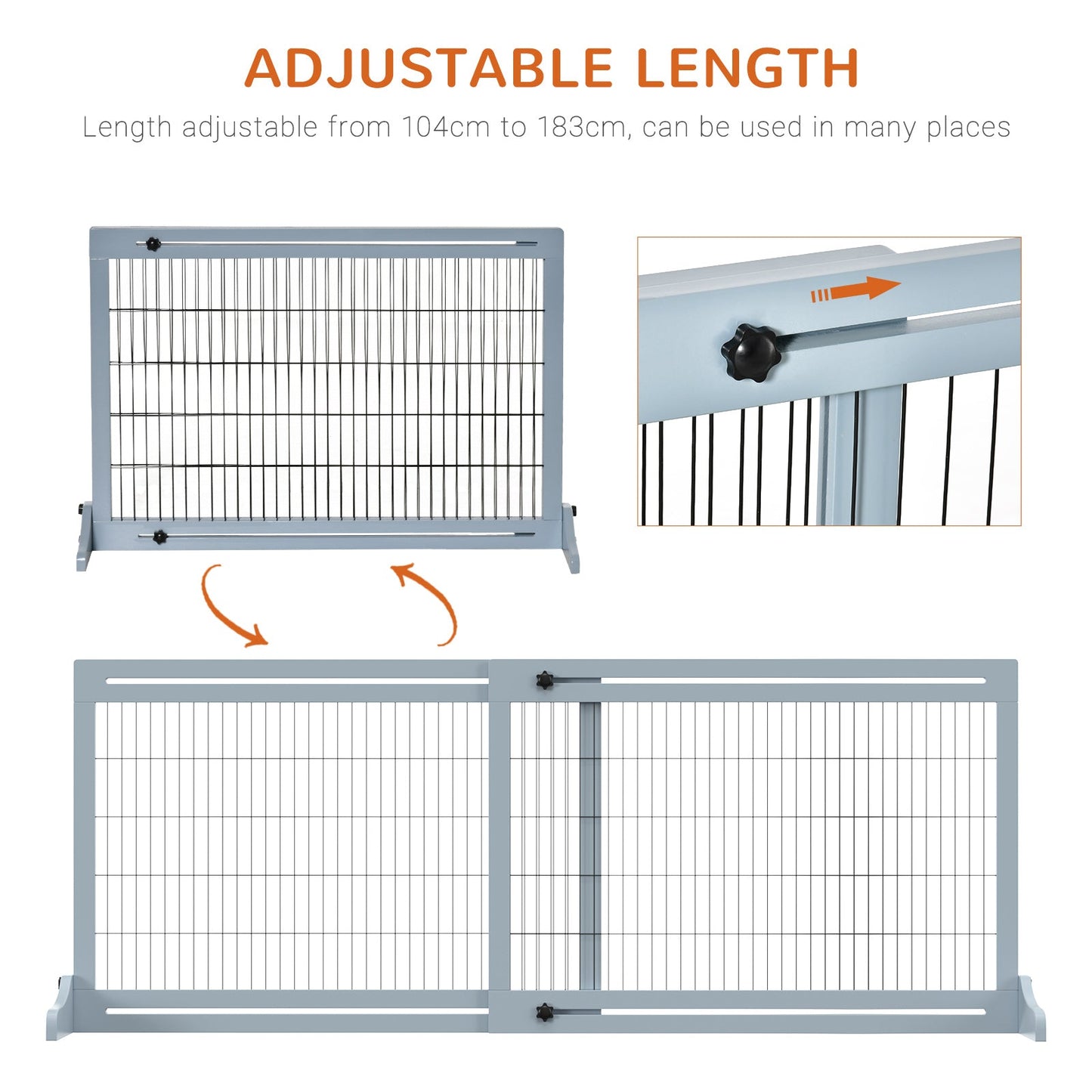 PawHut Freestanding Dog Gate