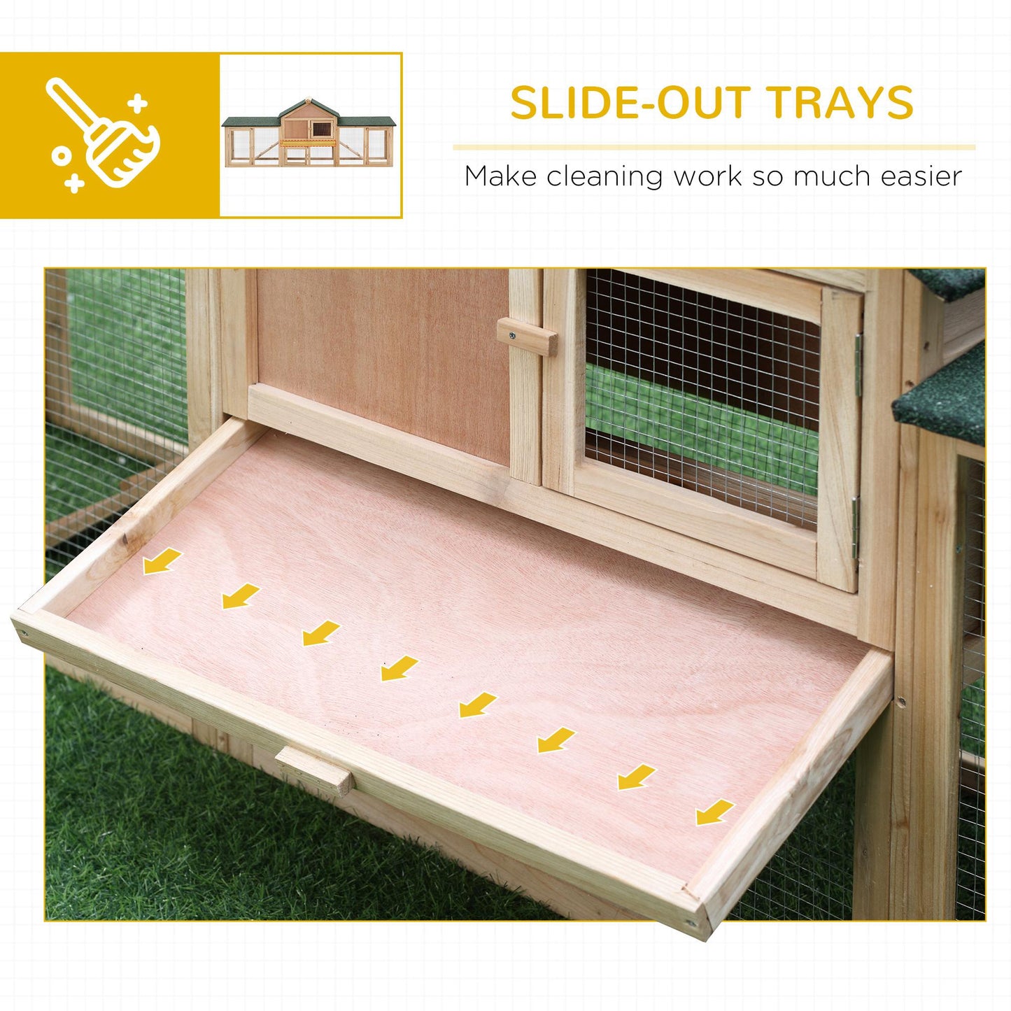 PawHut Deluxe Rabbit Hutch Outdoor