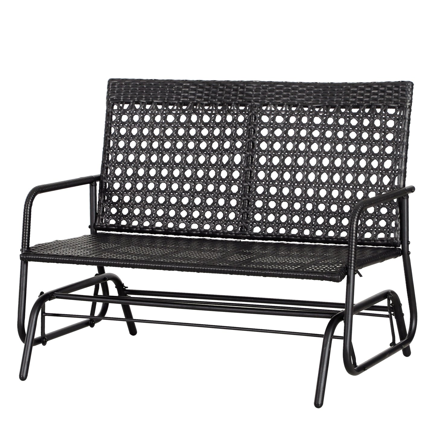 2 Seater PE Rattan Glider Bench