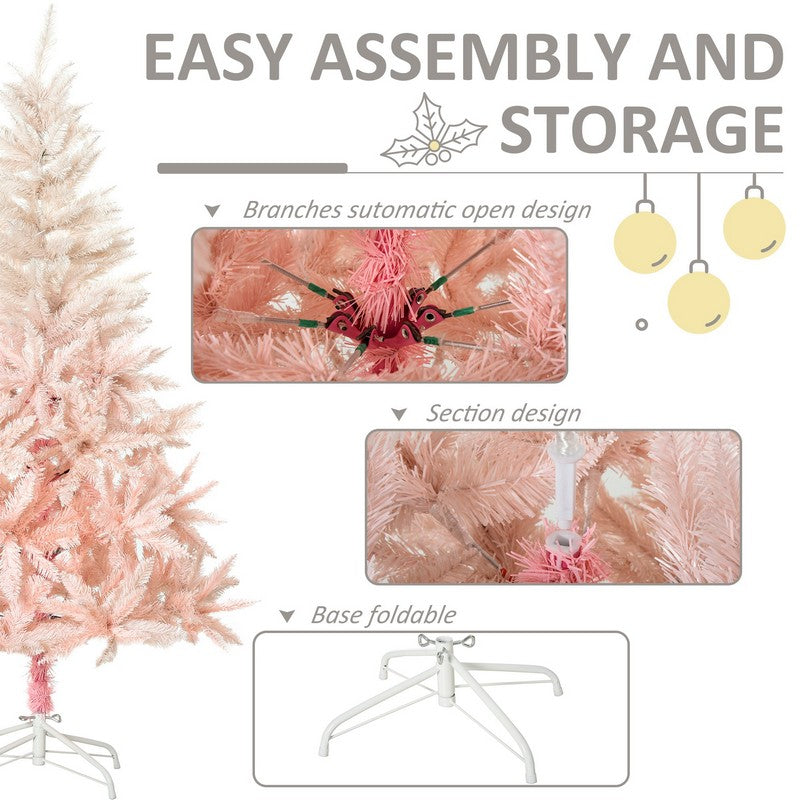 5 Foot Christmas Tree Artificial - Pink 450 Tips