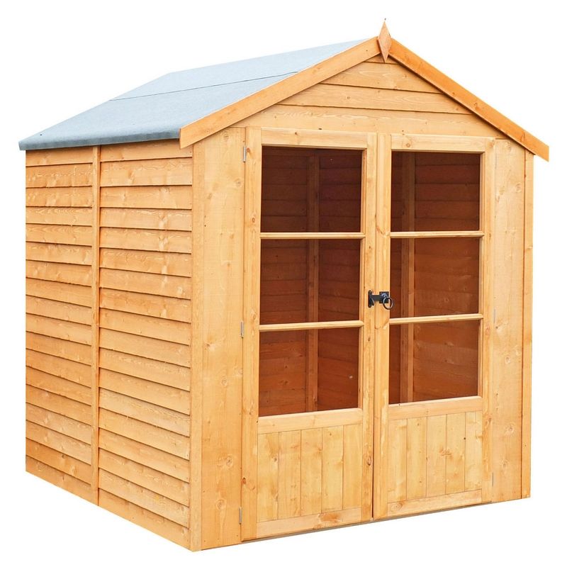 Shire Shire Oatland 6' x 6' 1" Apex Summerhouse - Budget Dip Treated Overlap