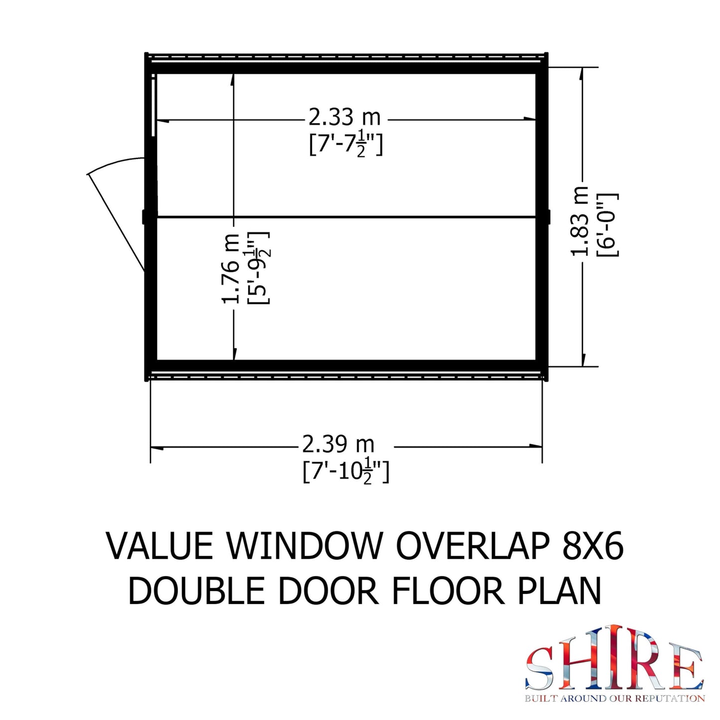 Shire Cromer 6' 5" x 8' 1" Apex Shed - Premium Pressure Treated Overlap