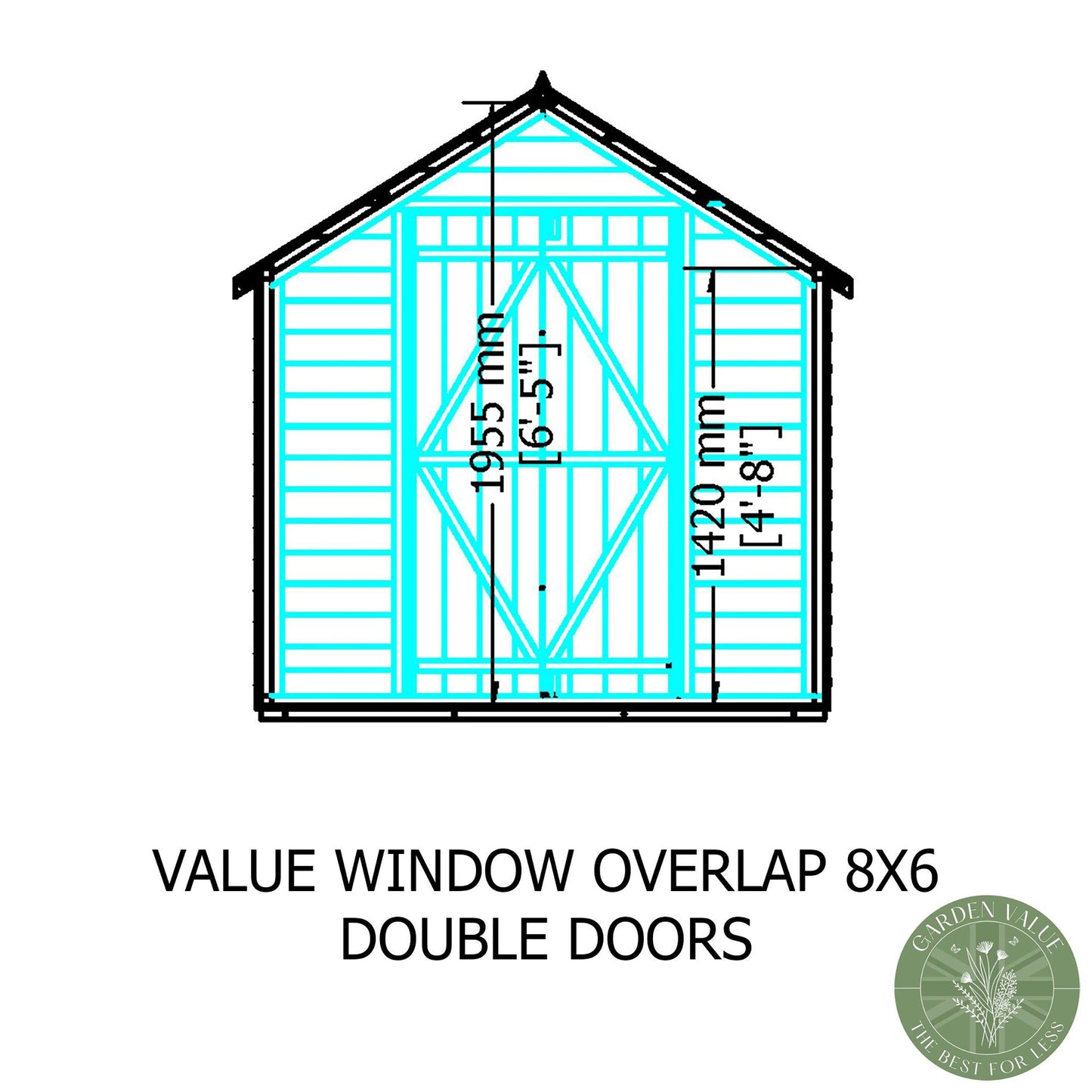 Shire Cromer 6' 5" x 8' 1" Apex Shed - Premium Pressure Treated Overlap