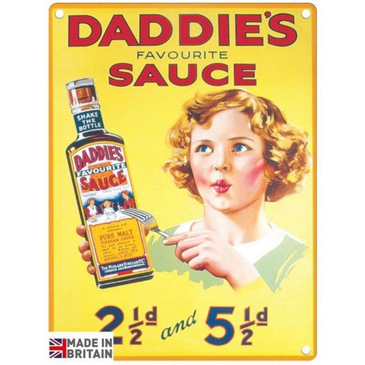 Scarthingwell Vintage Daddie's Sauce Sign Metal Wall Mounted - 45cm