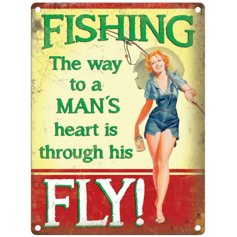 Scarthingwell Vintage Fishing Sign Metal Wall Mounted - 45cm