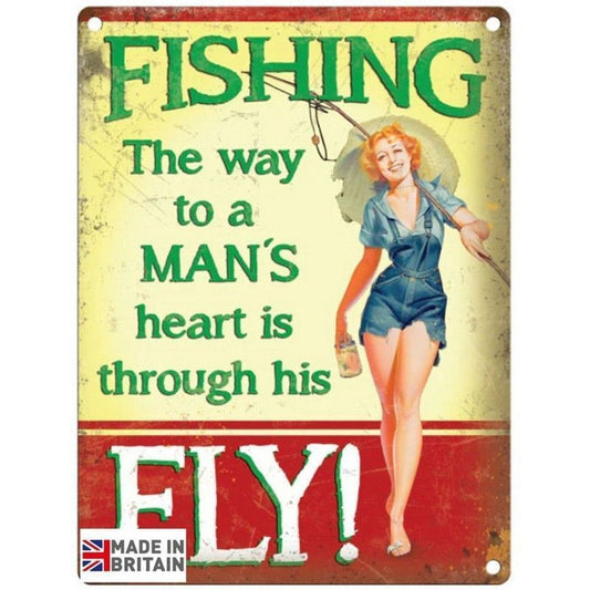 Scarthingwell Vintage Fishing Sign Metal Wall Mounted - 60cm