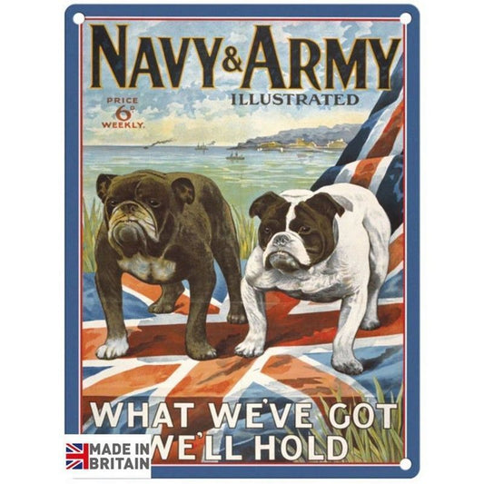 Scarthingwell Vintage Navy & Army Sign Metal Wall Mounted - 60cm