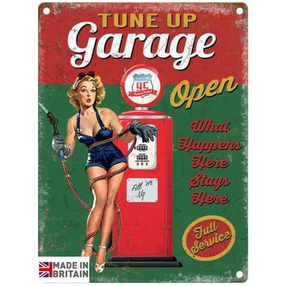 Scarthingwell Vintage Tune Up Garage Sign Metal Wall Mounted - 45cm