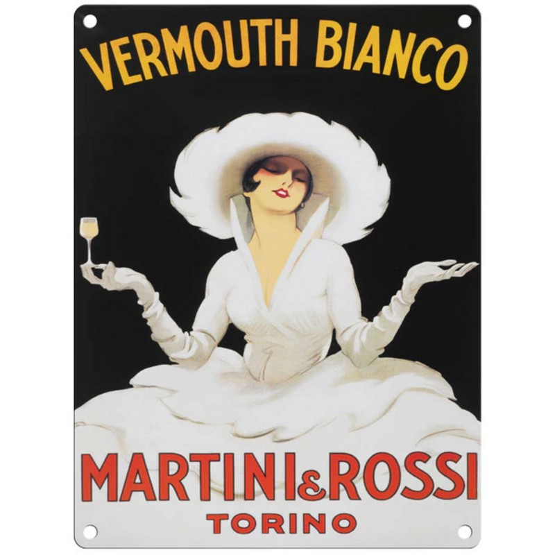 Scarthingwell Vintage Vermouth Bianco Martini Data Sign Metal Wall Mounted - 45cm