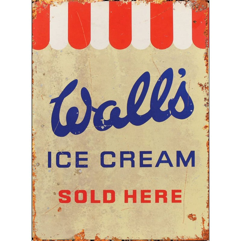 Scarthingwell Wall's Ice Cream Sign Metal Wall Mounted - 45cm