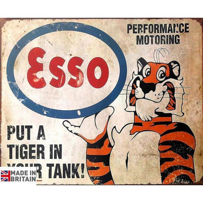 Scarthingwell Esso Tiger Sign Metal Wall Mounted - 60cm