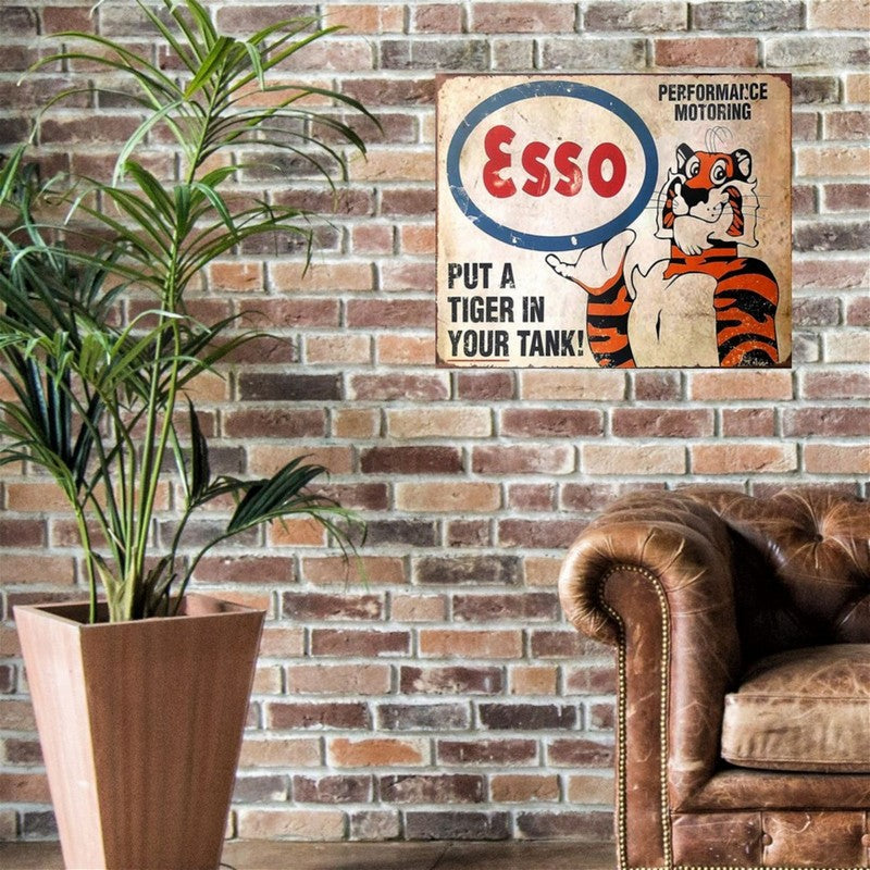 Scarthingwell Esso Tiger Sign Metal Wall Mounted - 60cm