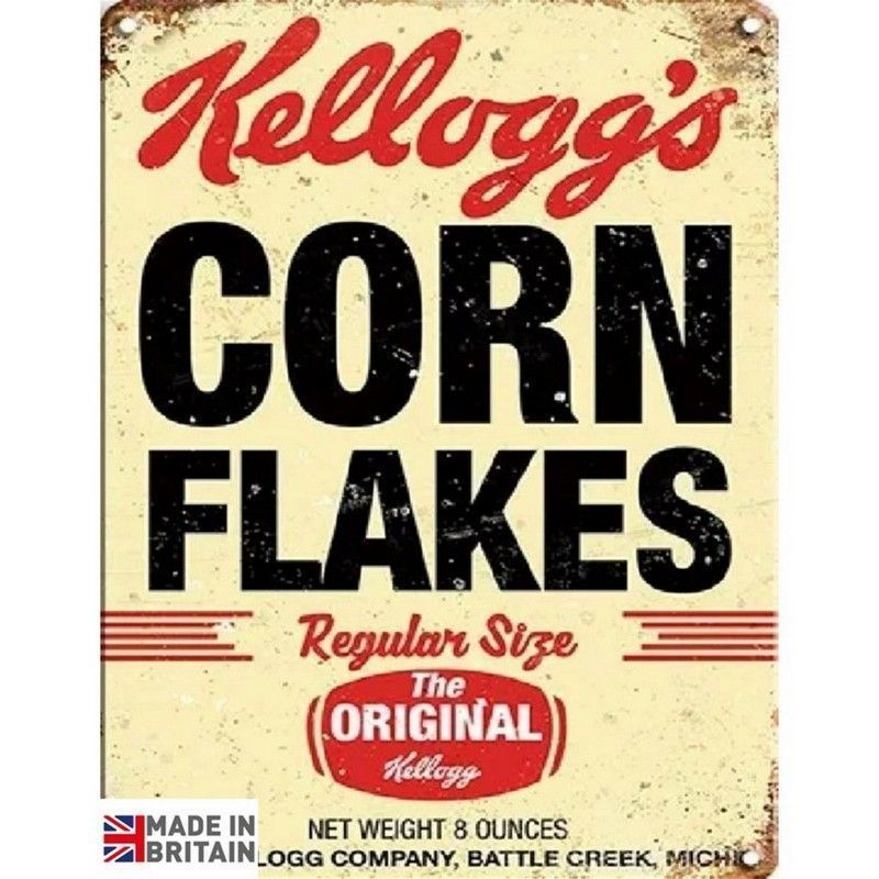 Scarthingwell Kellogg's Corn Flakes Sign Metal Wall Mounted - 45cm