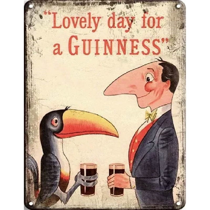 Scarthingwell Lovely Day For A Guinness Sign Metal Wall Mounted - 45cm