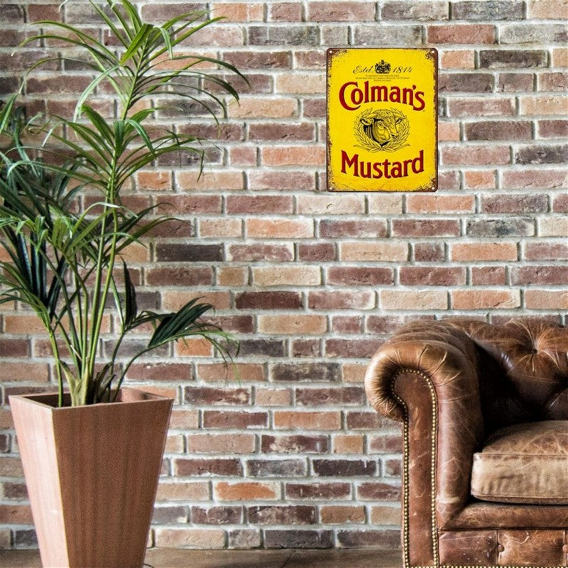 Scarthingwell Colman's Mustard Sign Metal Wall Mounted - 45cm