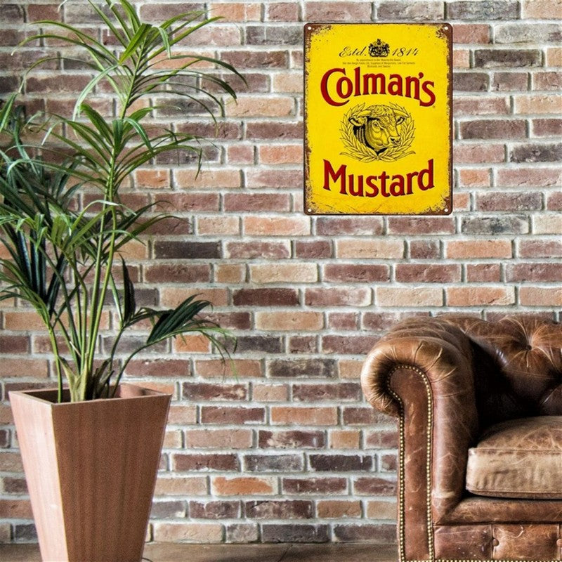 Scarthingwell Colman's Mustard Sign Metal Wall Mounted - 60cm